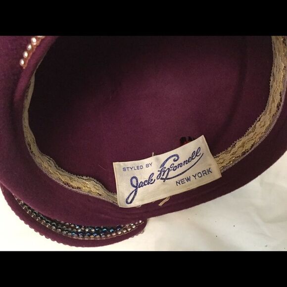 Jack McDowell Connell hat purple beaded weddings